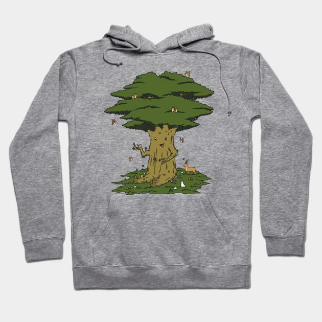 Friendly Tree Hoodie by pigboom